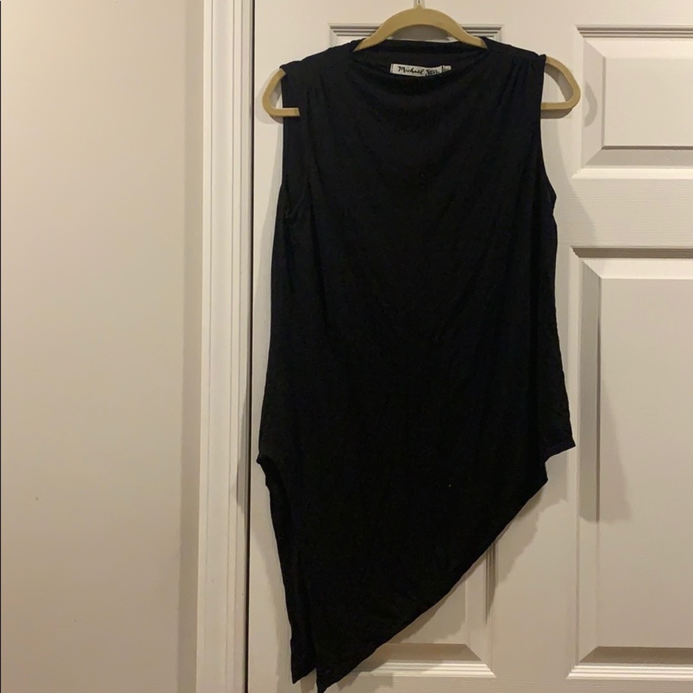 Michael Stars back asymmetrical cut off tank